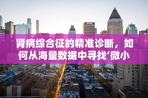 肾病综合征的精准诊断，如何从海量数据中寻找‘微小’的线索？