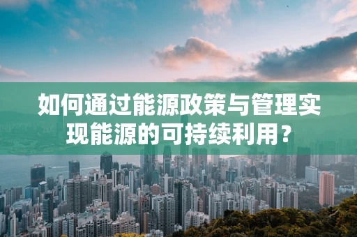 如何通过能源政策与管理实现能源的可持续利用？