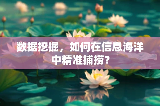 数据挖掘，如何在信息海洋中精准捕捞？