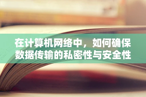 在计算机网络中，如何确保数据传输的私密性与安全性？