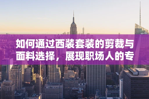 如何通过西装套装的剪裁与面料选择，展现职场人的专业与品味？