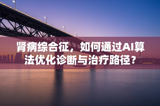 肾病综合征，如何通过AI算法优化诊断与治疗路径？