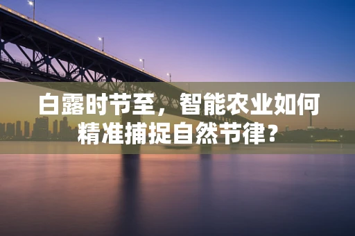 白露时节至，智能农业如何精准捕捉自然节律？