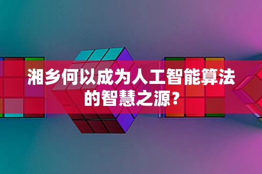 湘乡何以成为人工智能算法的智慧之源？