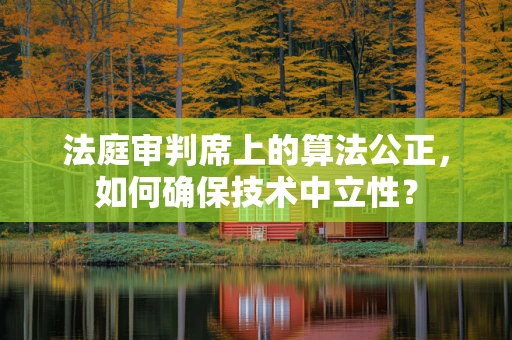 法庭审判席上的算法公正，如何确保技术中立性？